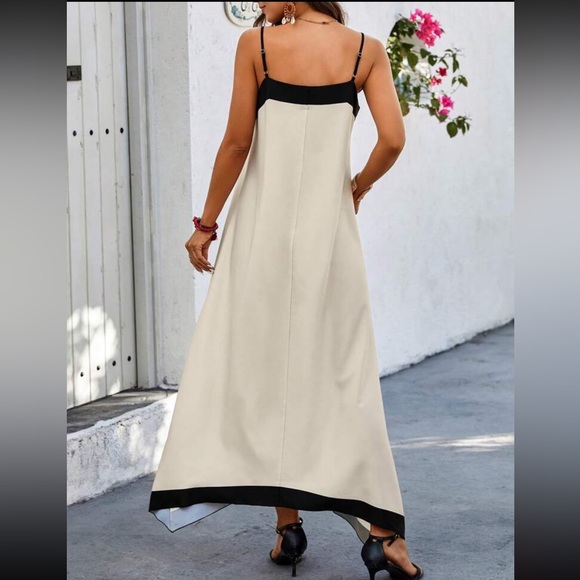 SHEIN Color Block Spaghetti Strap A Line Dress - Picture 2 of 3